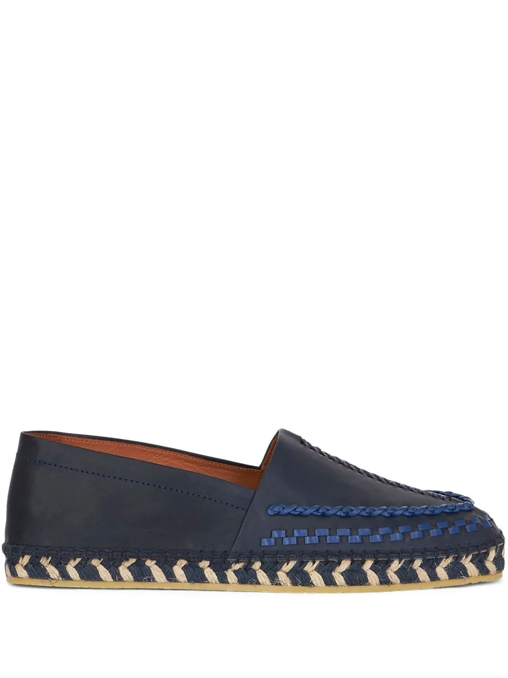 

ETRO whipstitch-trim detail loafers - Blue