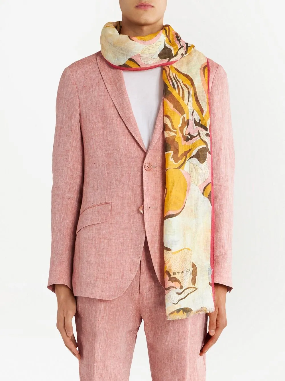 ETRO Sjaal met grafische print - Geel