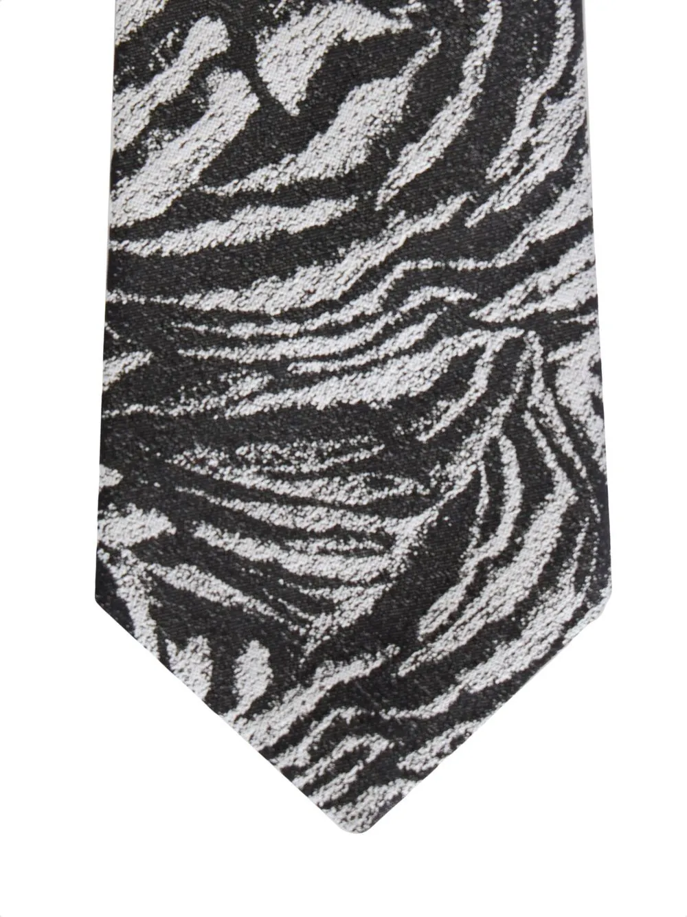 ETRO Stropdas met zebraprint - Zwart