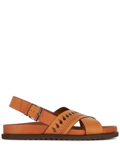 ETRO - perforated-detail slingback sandals