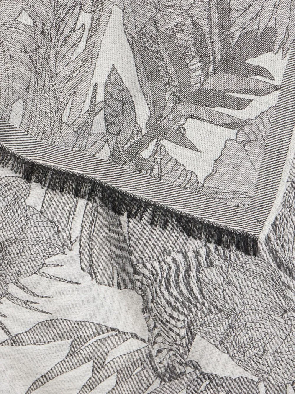 ETRO zebra-print knit scarf - Wit