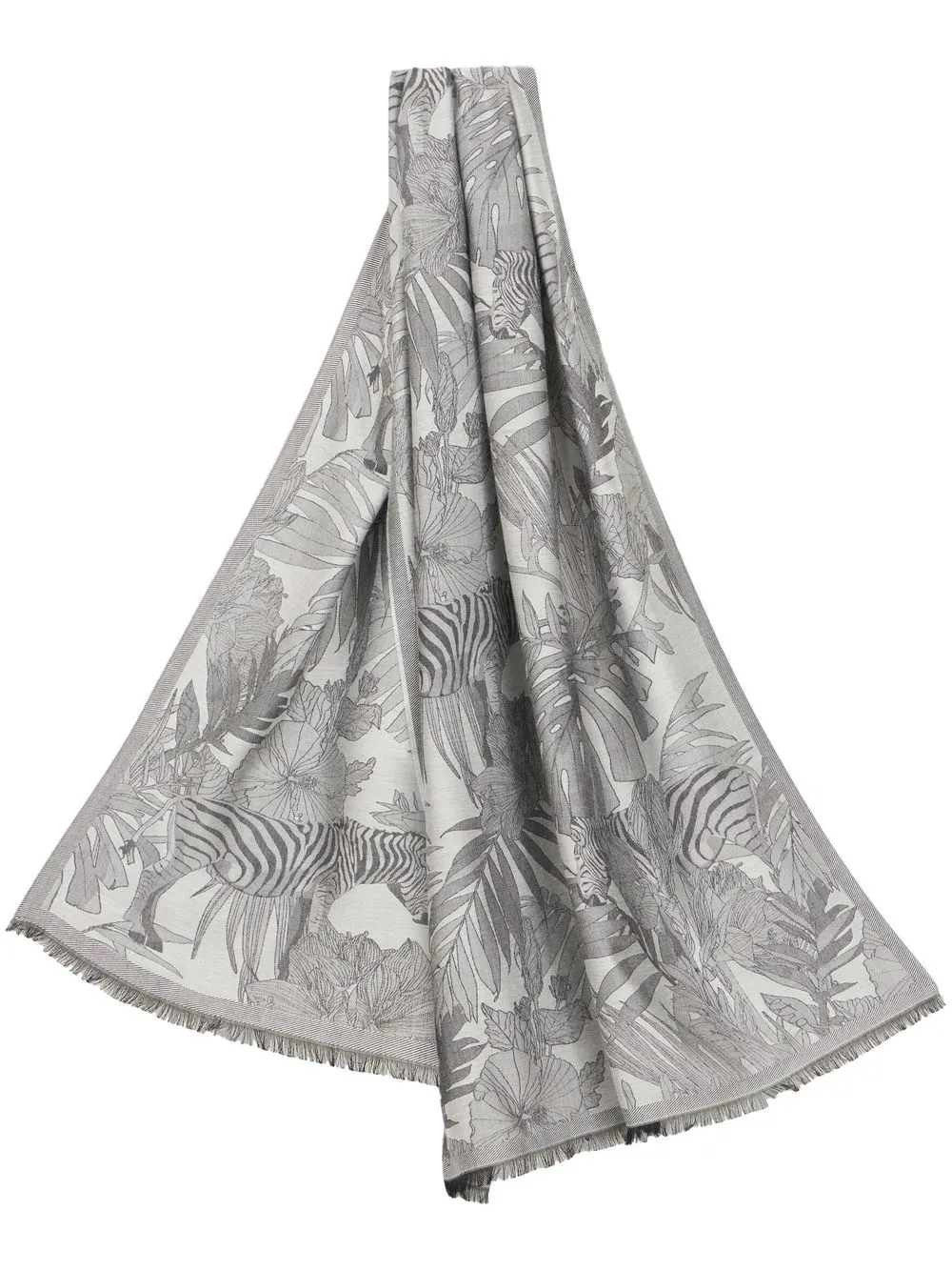 

ETRO zebra-print knit scarf - White