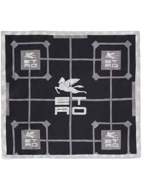 ETRO - Pegaso-print silk pocket square