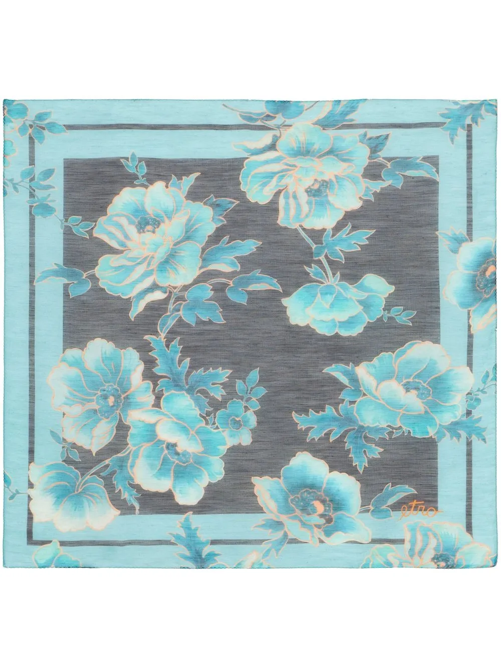 

ETRO floral-print scarf - Blue