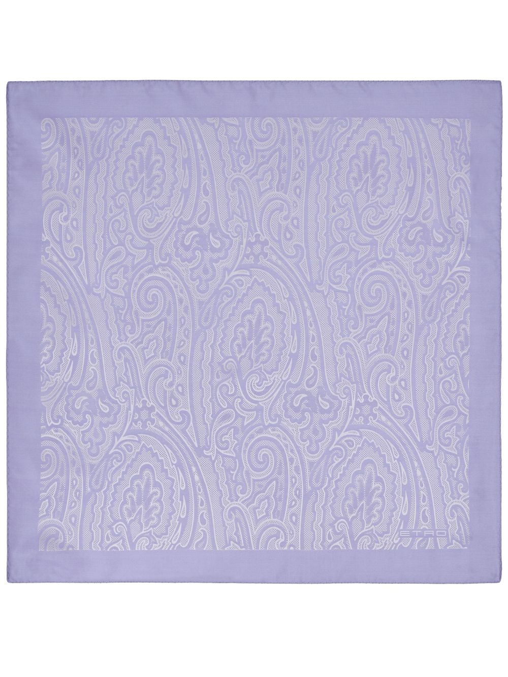 Etro Jacquard Silk Pocket Square In Purple