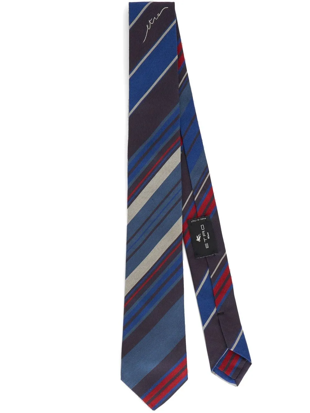 

ETRO diagonal stripe pattern tie - Blue