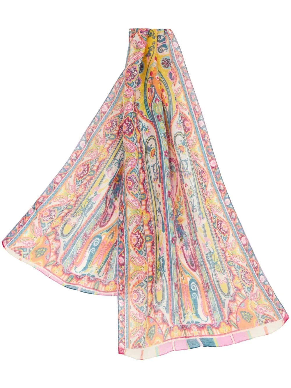ETRO mascada con estampado de cachemira - Naranja
