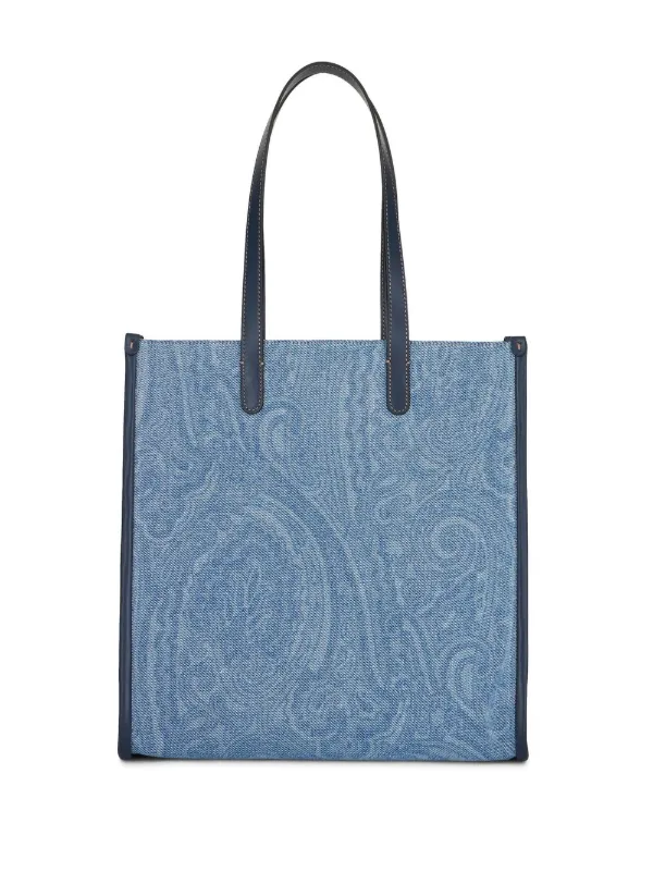 ETRO paisley print Tote Bag Blue FARFETCH UK