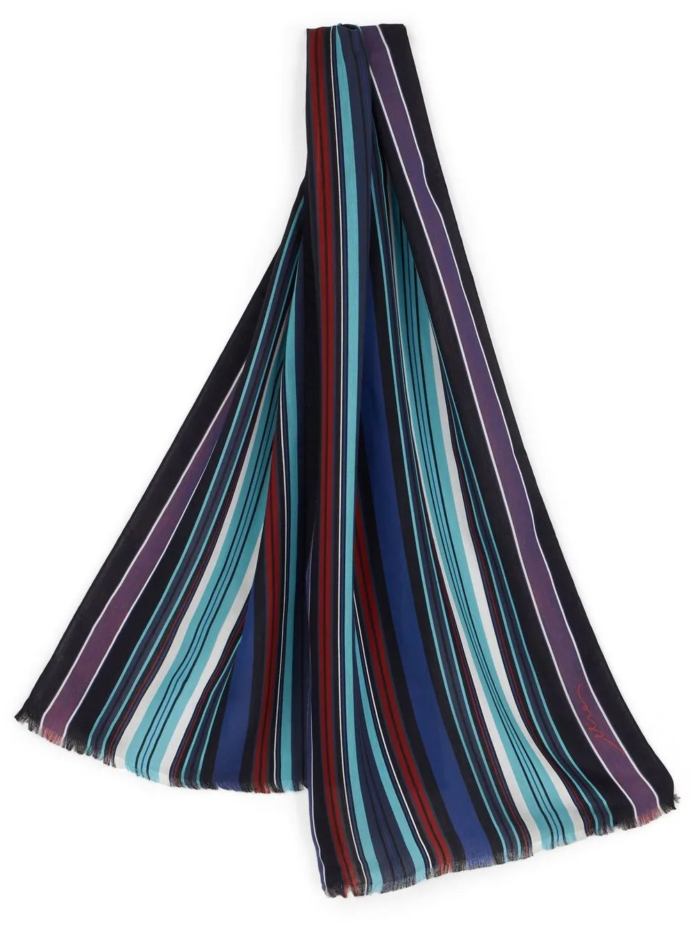 

ETRO stripe-print scarf - Blue