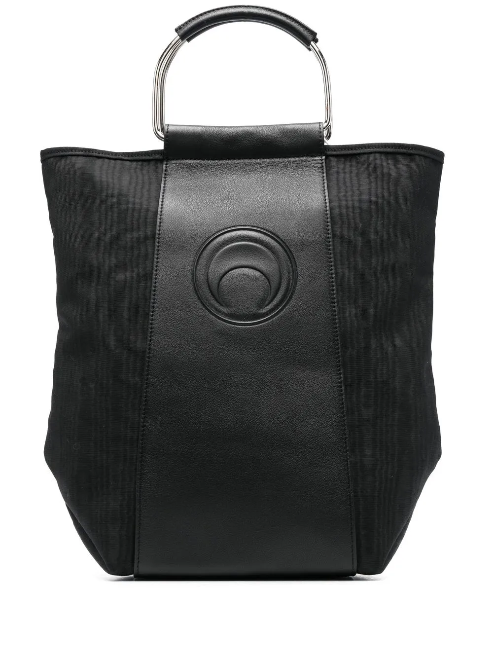 

Marine Serre tote con logo en relieve - Negro