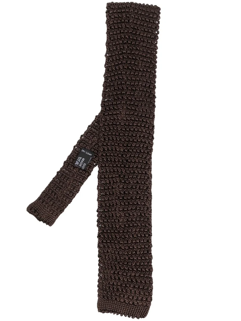 

Brioni fine-knit square-end tie - Brown