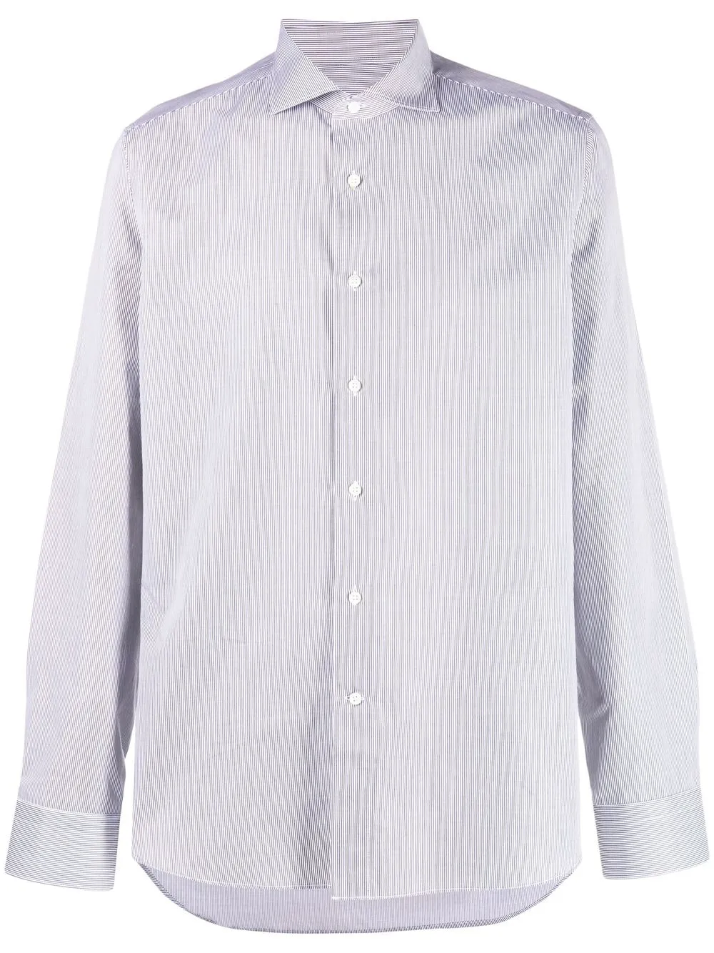 Canali striped cutaway-collar shirt - White