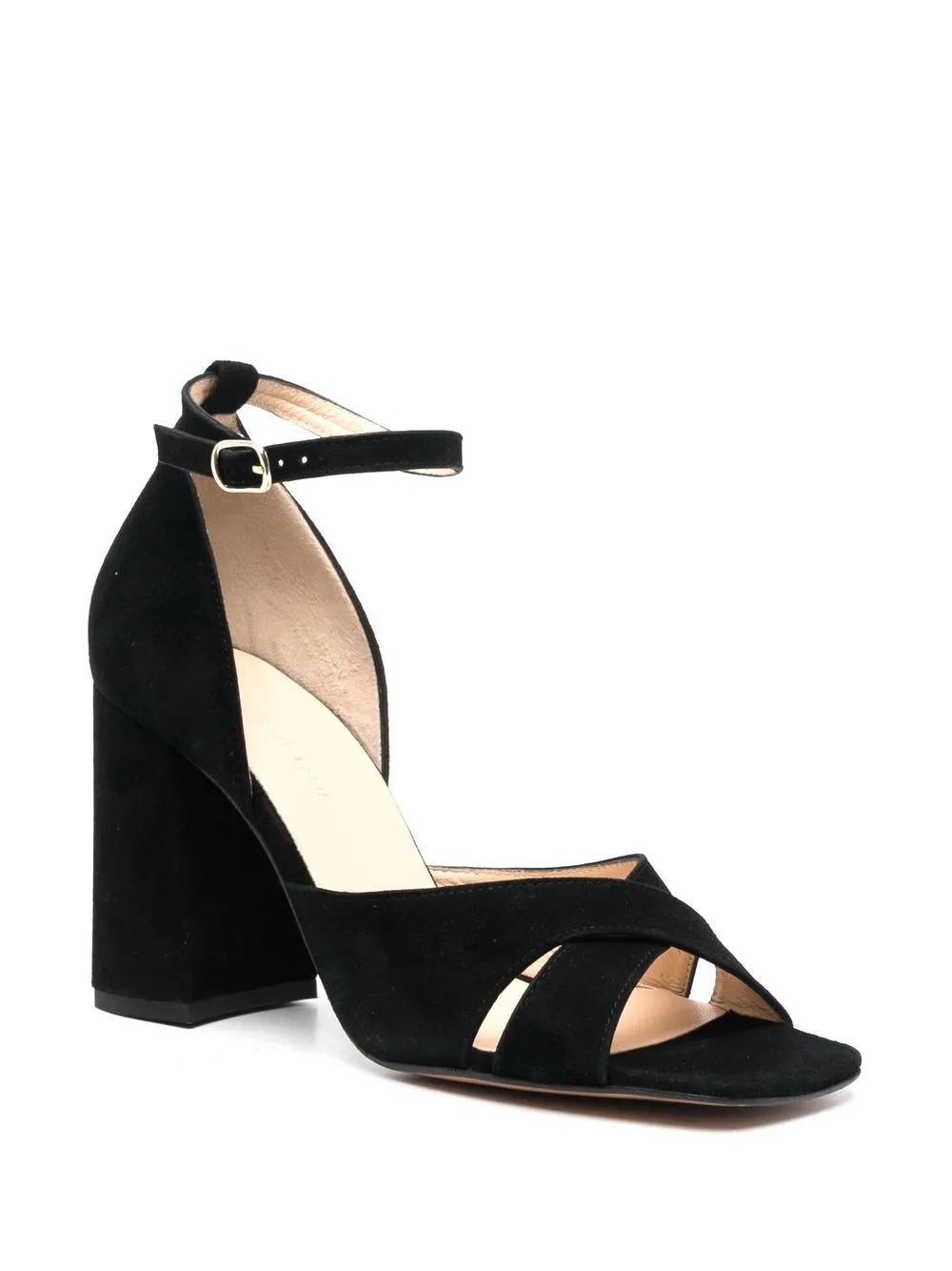 Tila March Gabrielle suède sandalen - Zwart