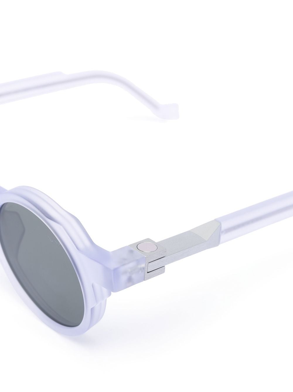 Shop Vava Eyewear Transparent Round-frame Sunglasses In Grey