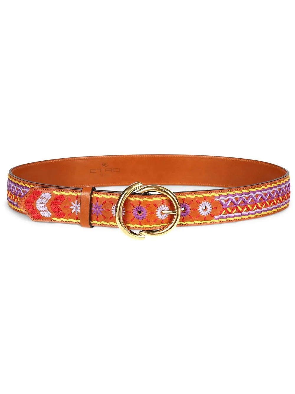 

ETRO cinturón ajustable con diseño grabado - Marrón