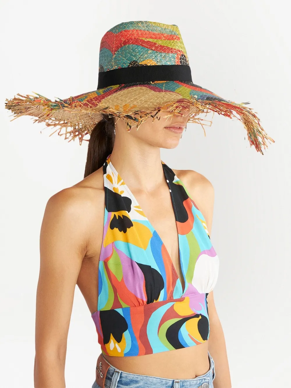 ETRO Zonnehoed met print - Oranje