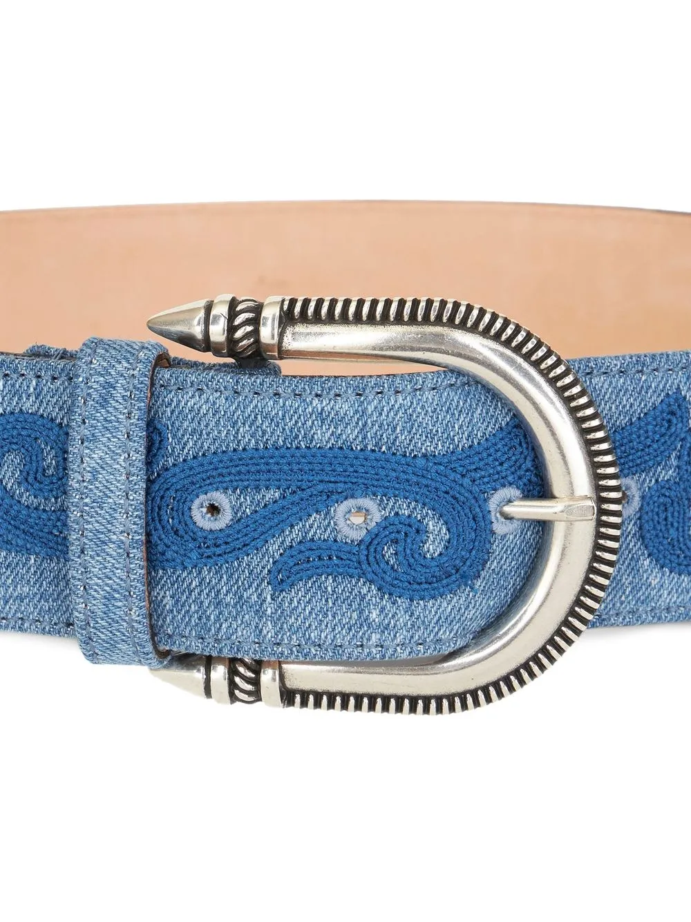 ETRO Riem met geborduurde bloemen - Blauw