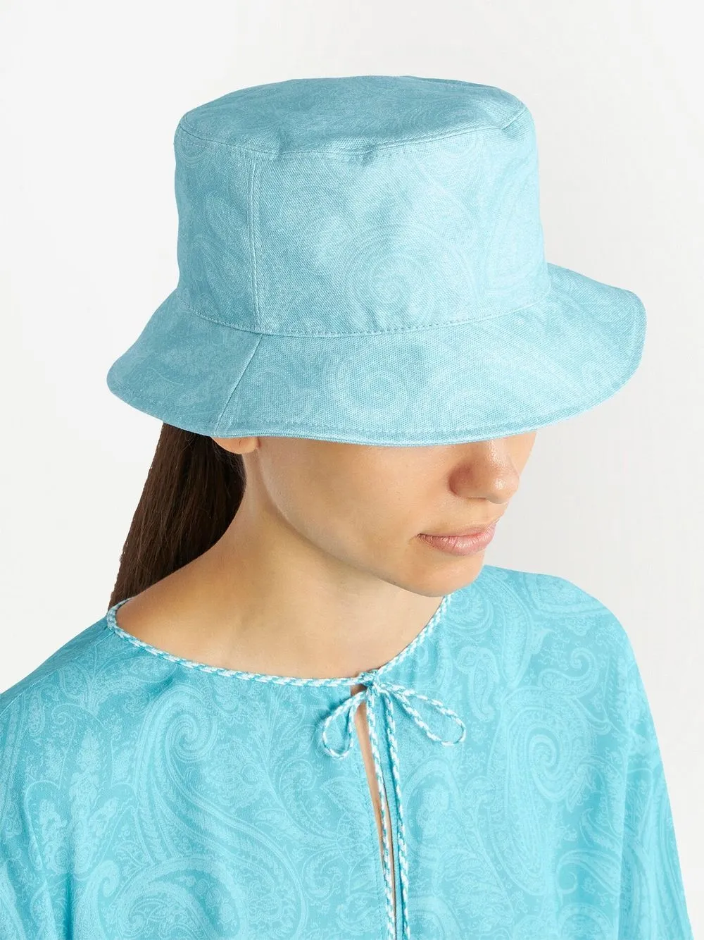 ETRO Vissershoed met paisley-print - Blauw