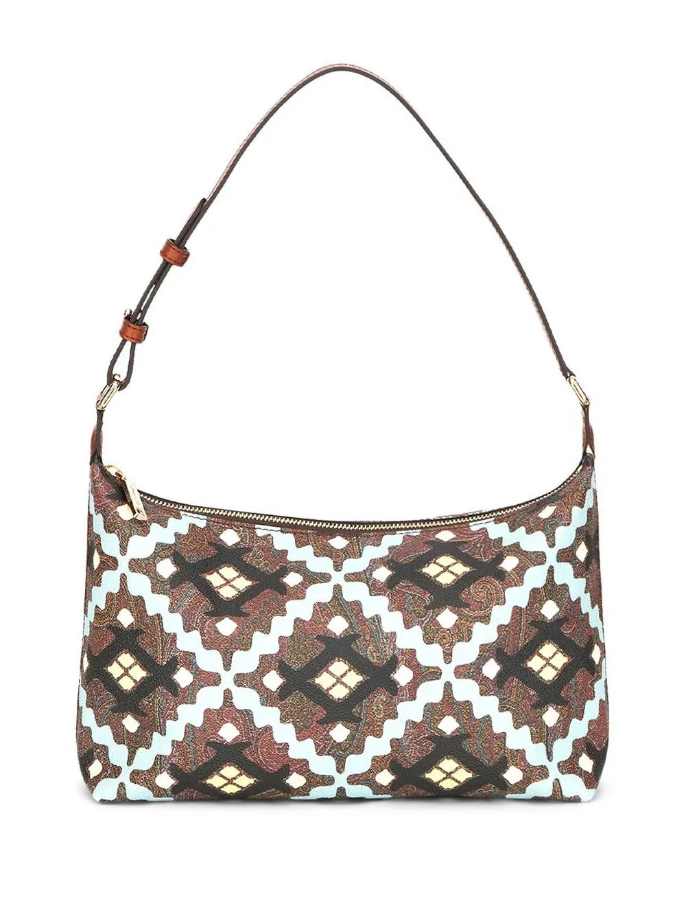 

ETRO geometric-print shoulder bag - Brown