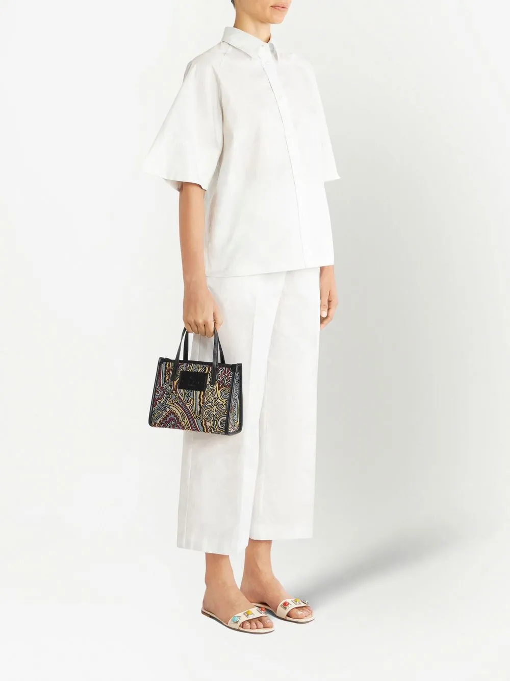 ETRO Shopper met jacquard - Zwart