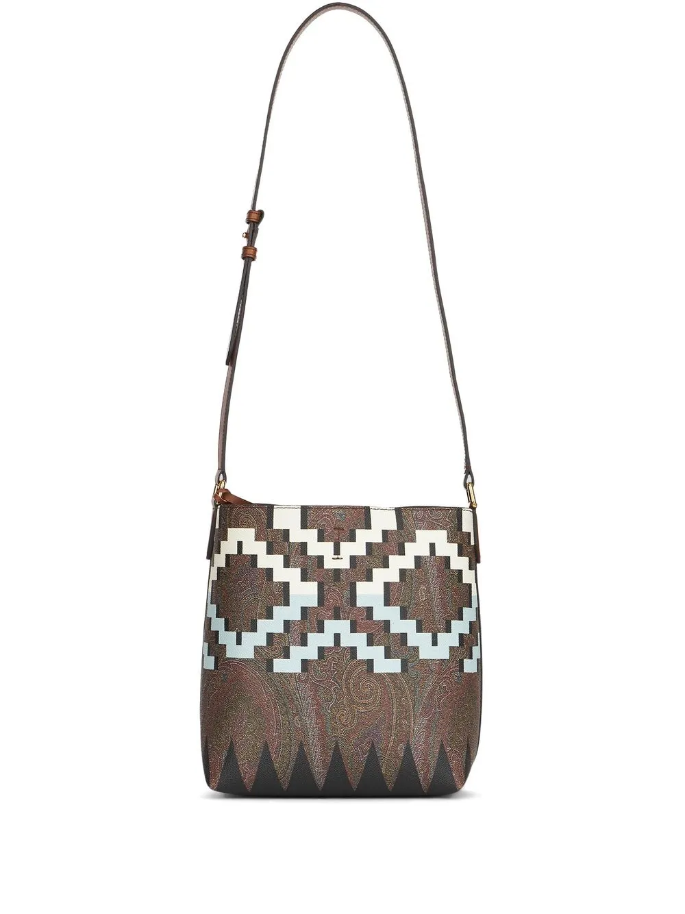 

ETRO bolsa crossbody con estampado geométrico - Marrón