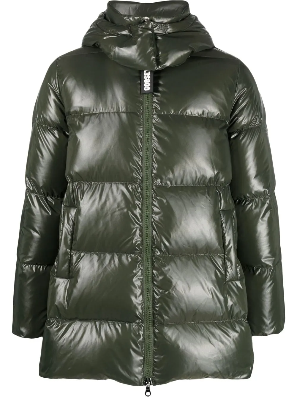 

Goose Tech chamarra brillante con capucha - Verde