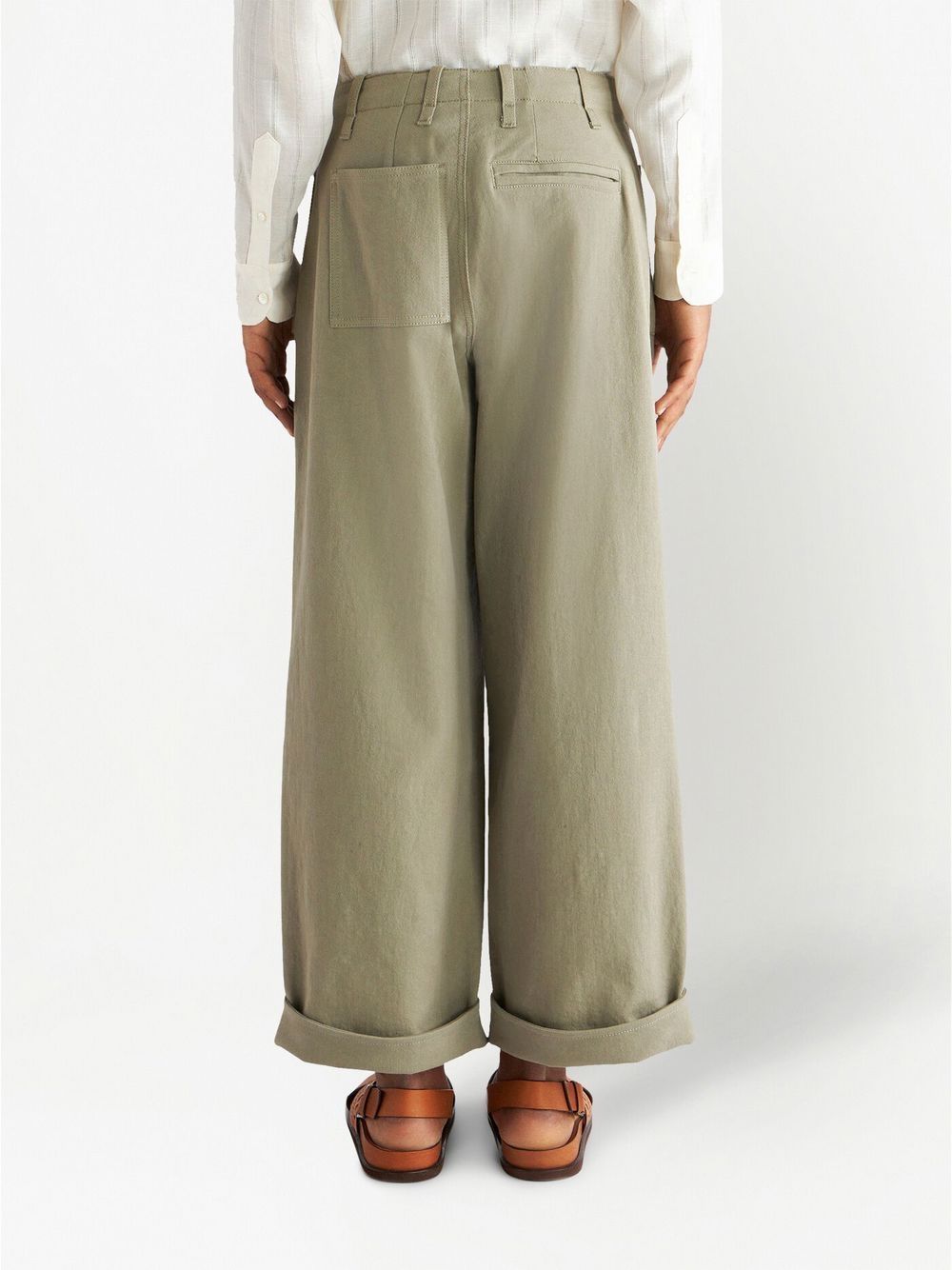 Shop Etro Wide-leg Cropped Trousers In Neutrals