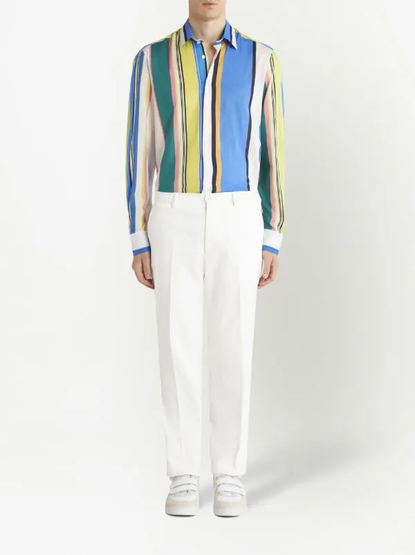 ETRO jacquard tailored trousers - White