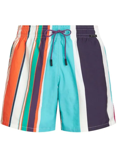 ETRO shorts de playa con rayas estampadas