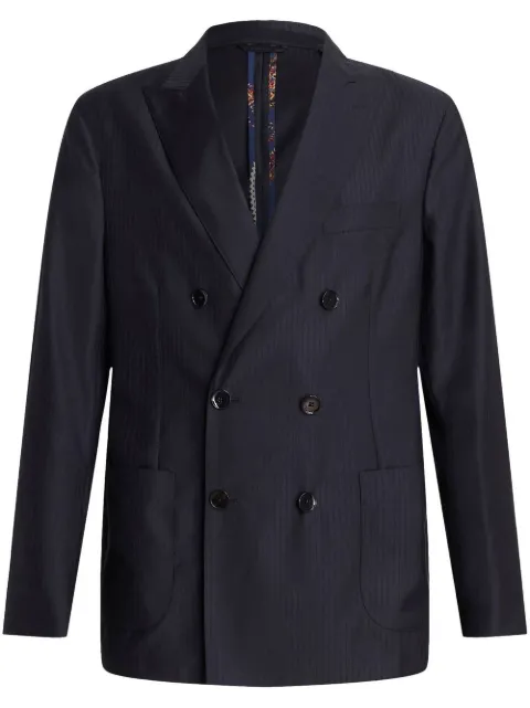 ETRO pinstripe-pattern double-breasted blazer Men