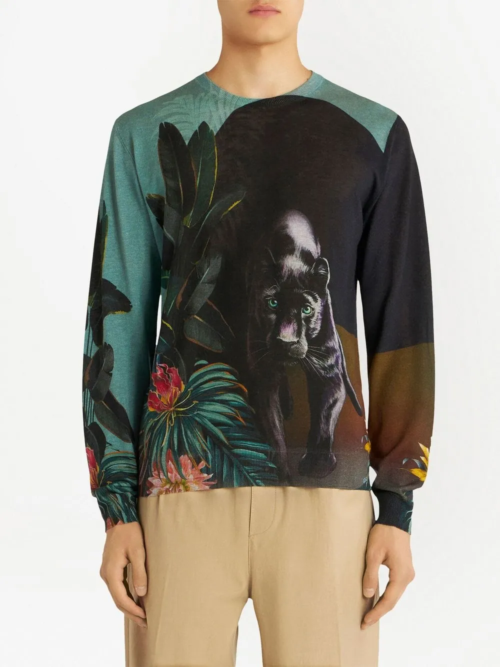 ETRO Trui met grafische print - Zwart
