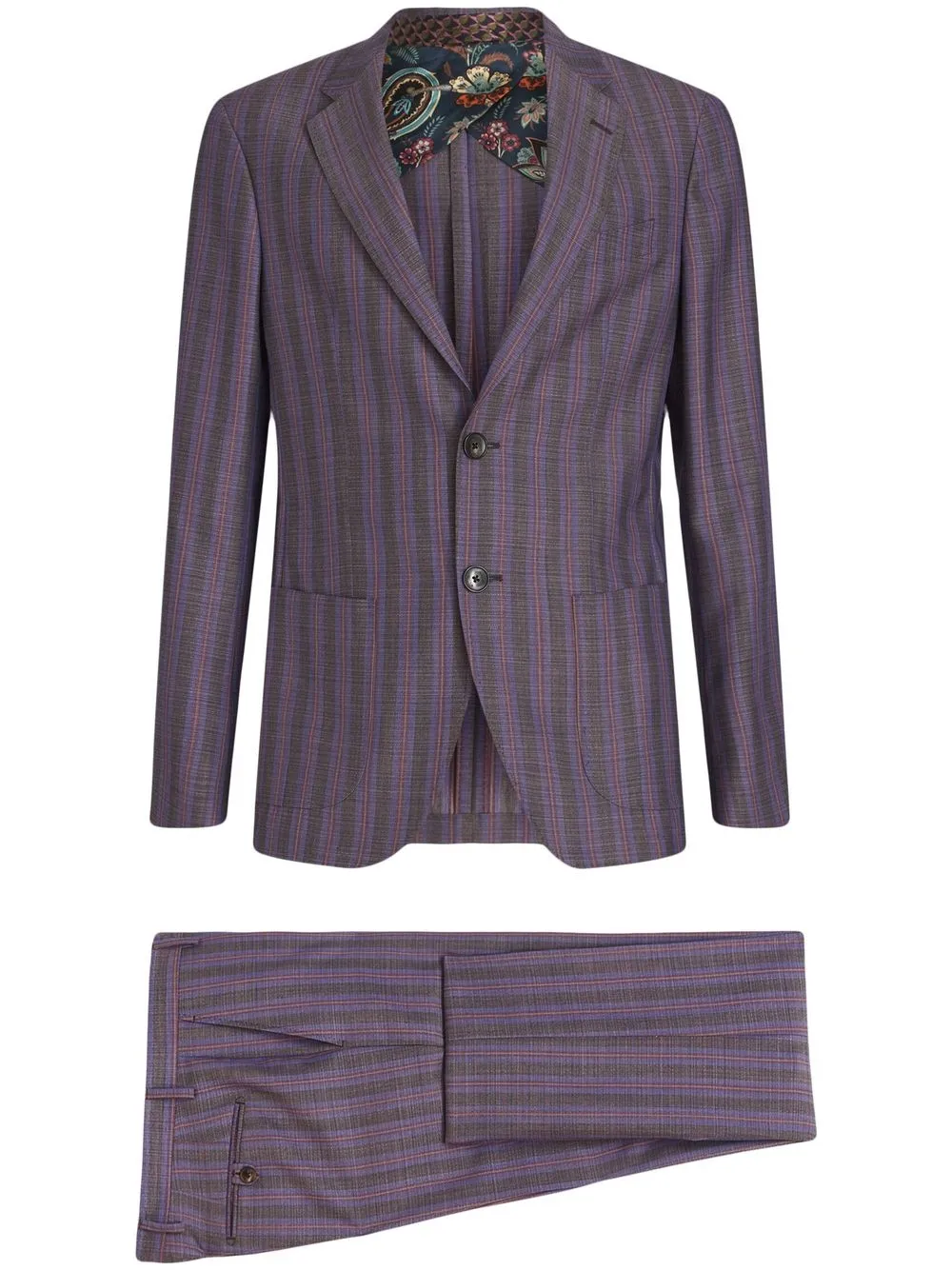 

ETRO traje de dos piezas con motivo de rayas - Morado