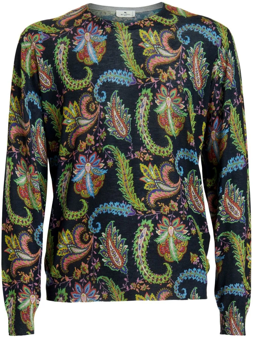 

ETRO paisley-print knitted jumper - Black