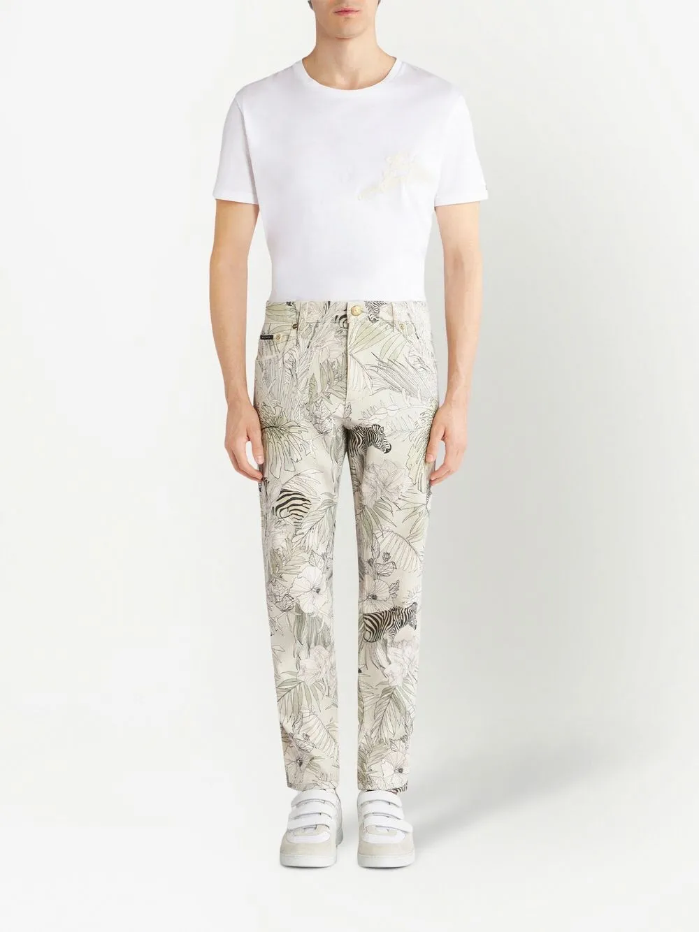 ETRO T-shirt met patch - Wit