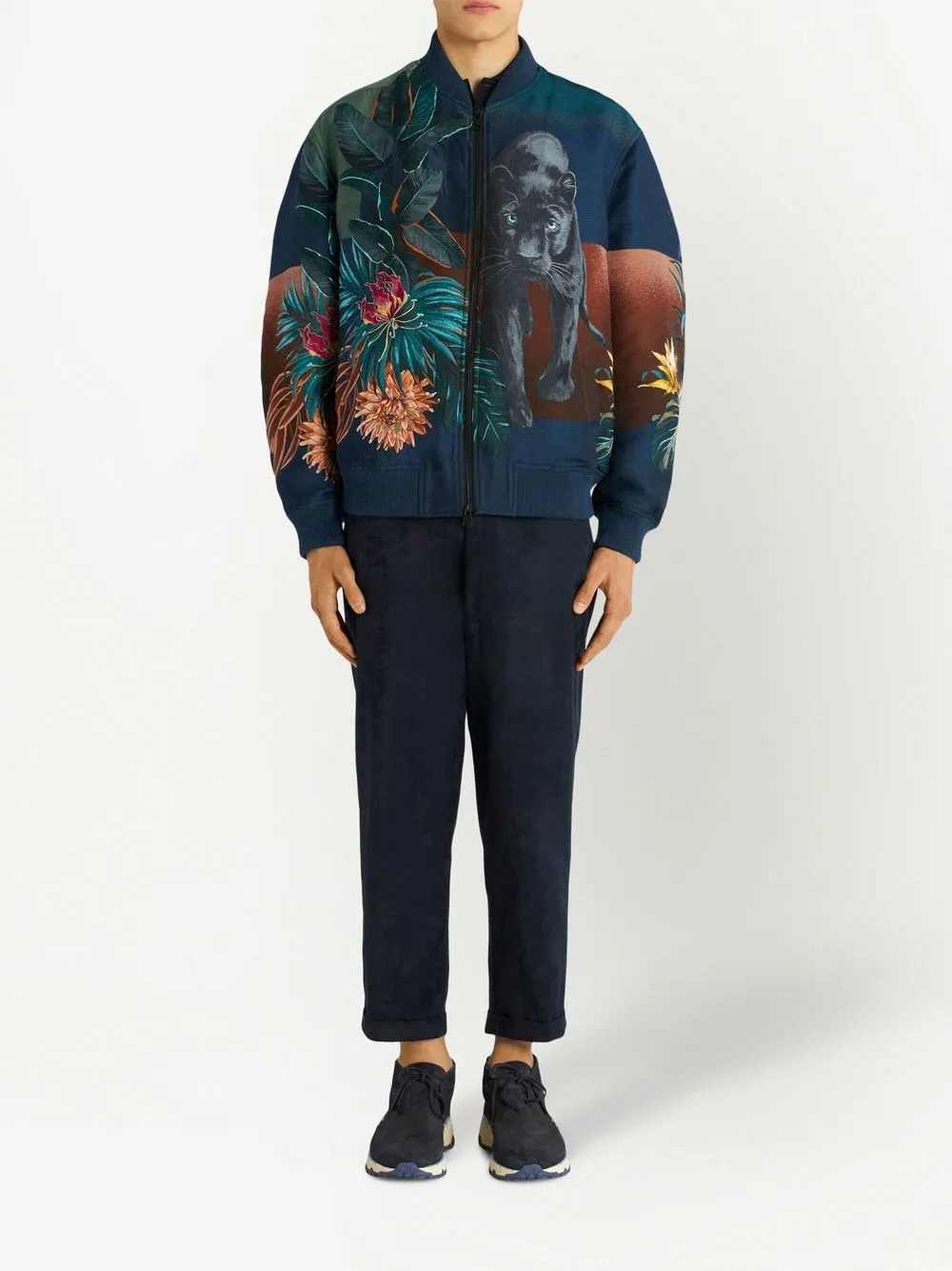 ETRO Bomberjack met grafische print - Blauw