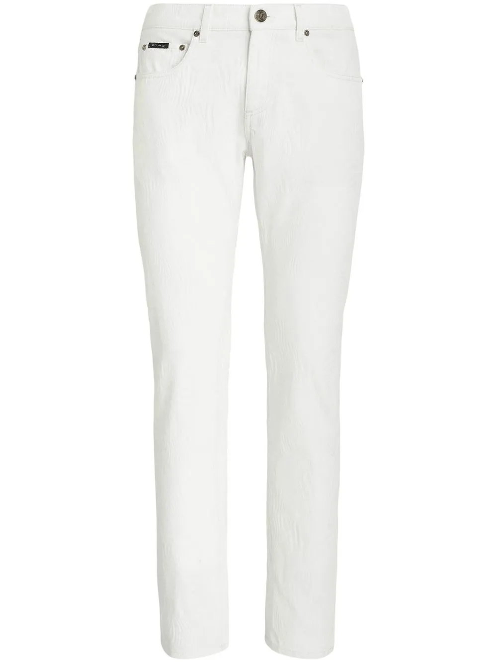 

ETRO mid-rise slim-fit jeans - White