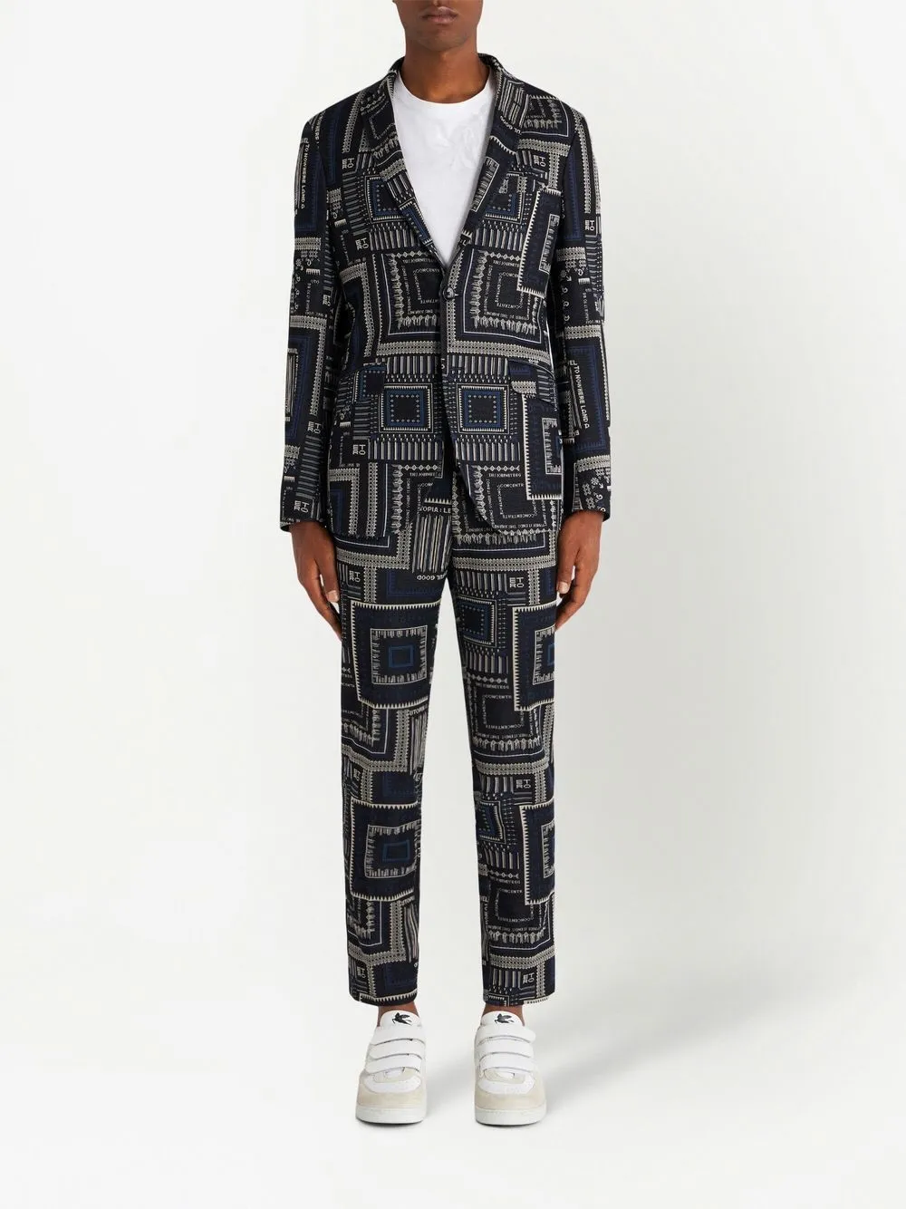 ETRO Pantalon met print - Blauw