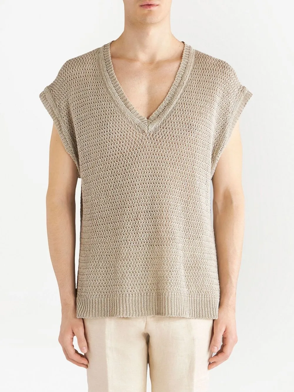 ETRO Top met V-hals - Beige