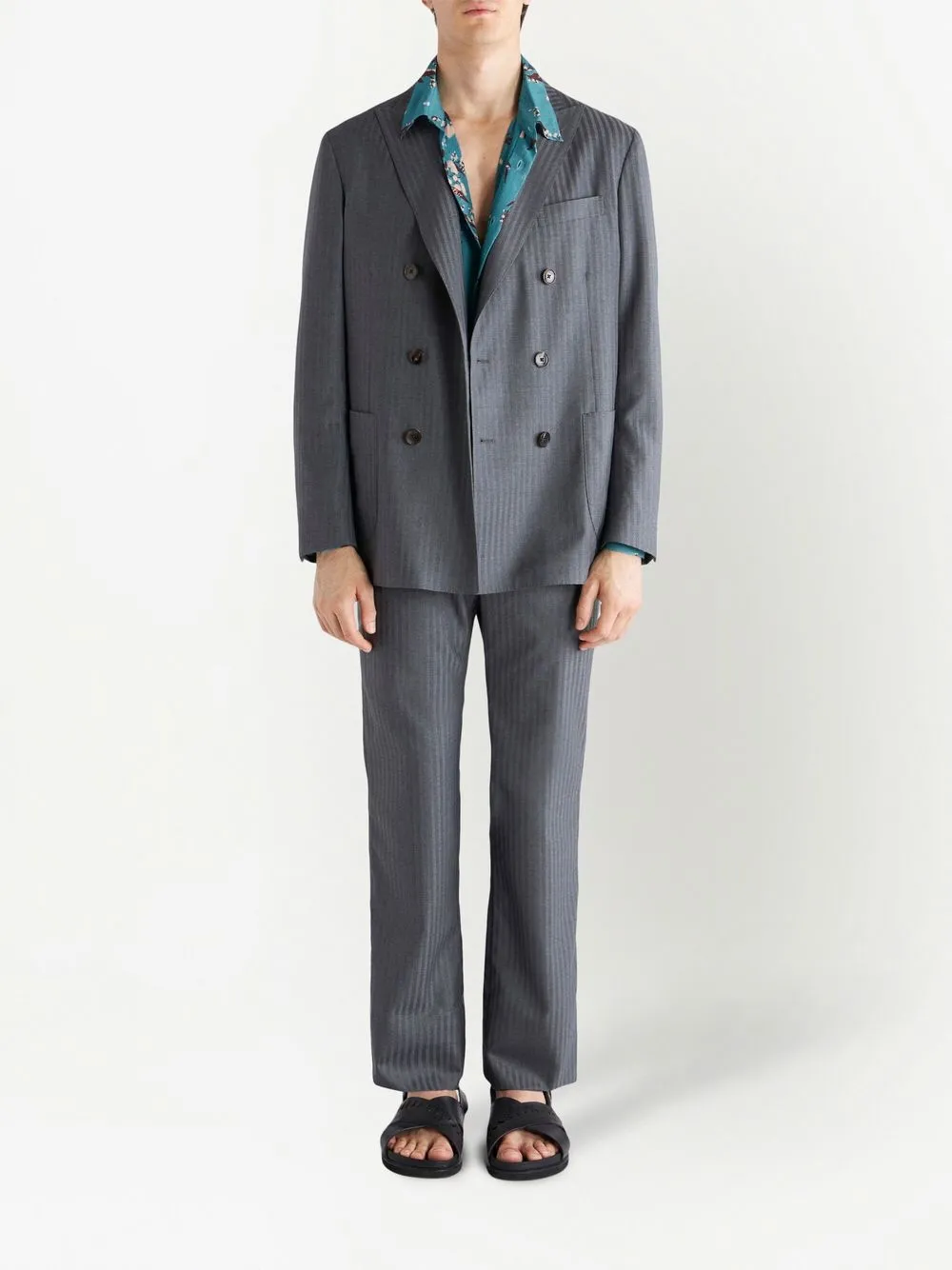 ETRO Overhemd met bloemenprint - Blauw