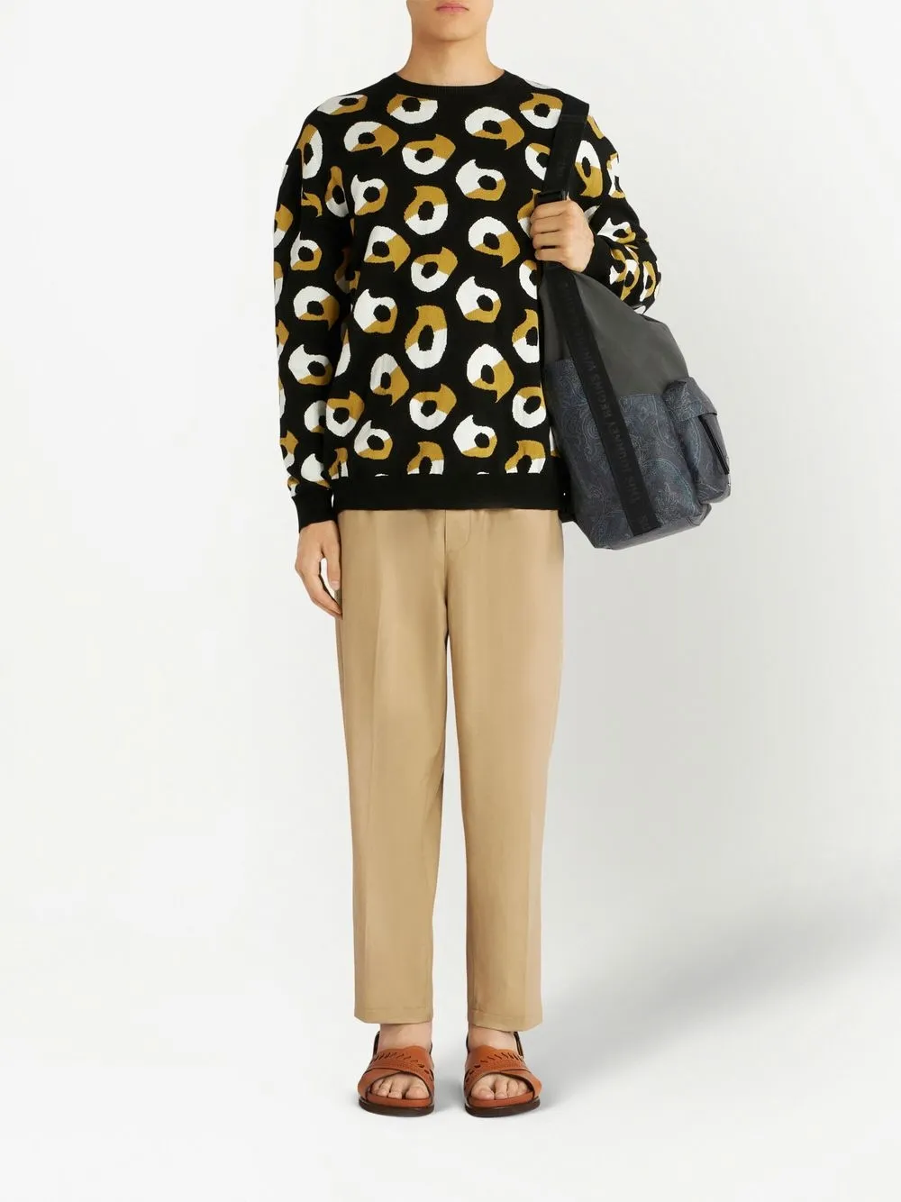 ETRO Trui met abstracte print - Zwart