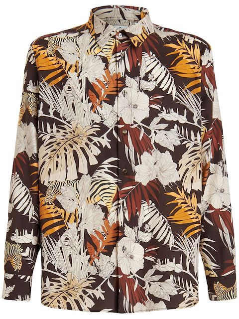 ETRO Hemd mit Blattmuster