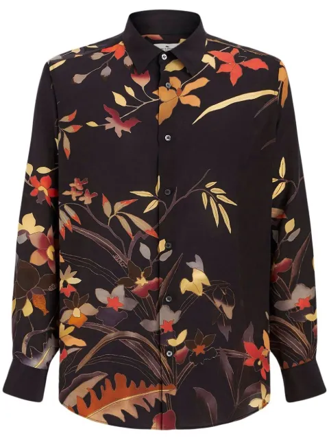 ETRO - floral-print silk shirt
