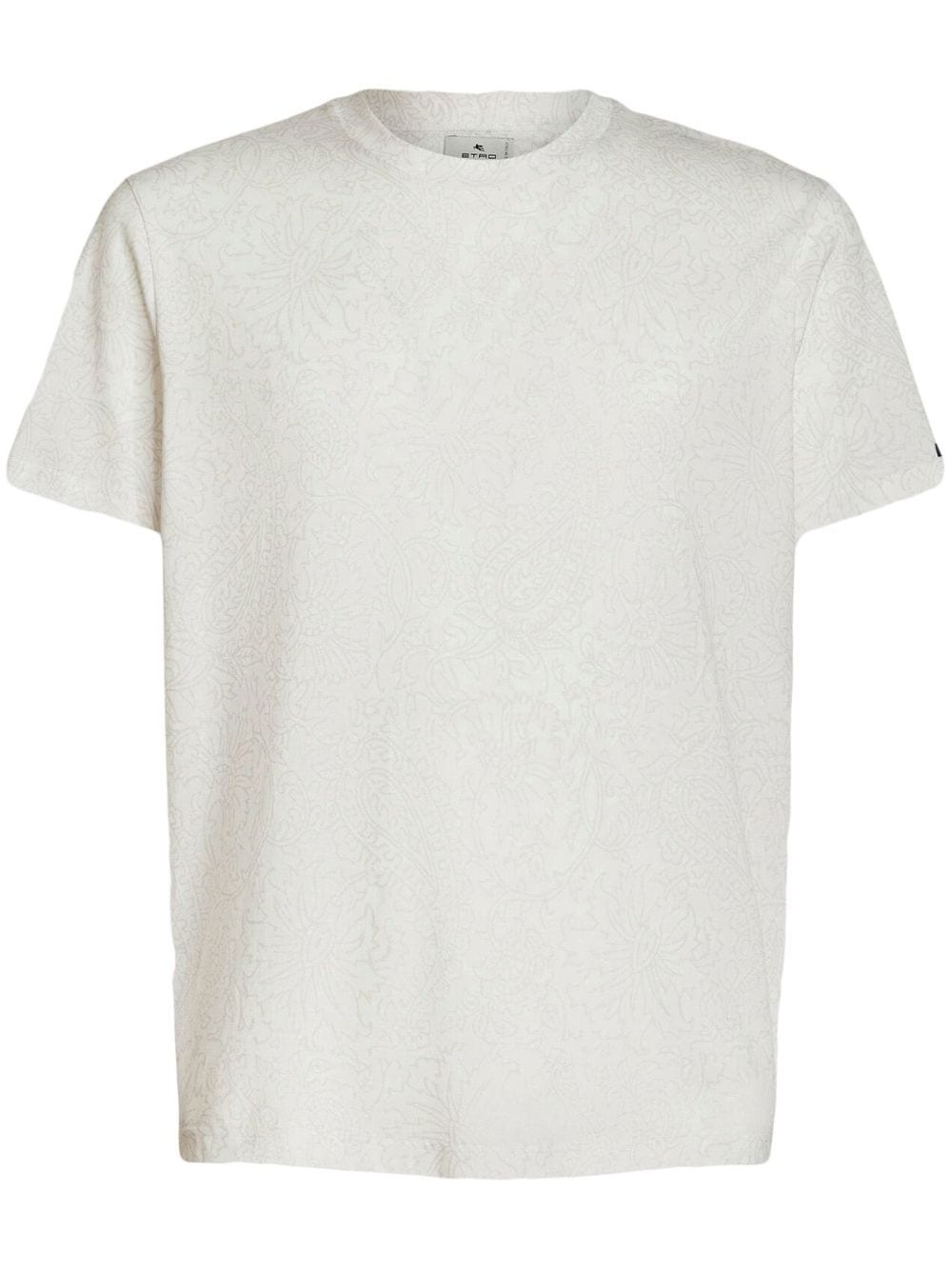 Shop Etro Paisley-print Cotton T-shirt In White