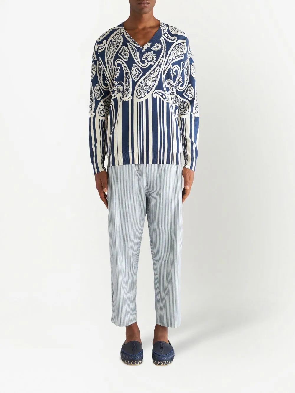 ETRO Trui met paisley-print - Blauw