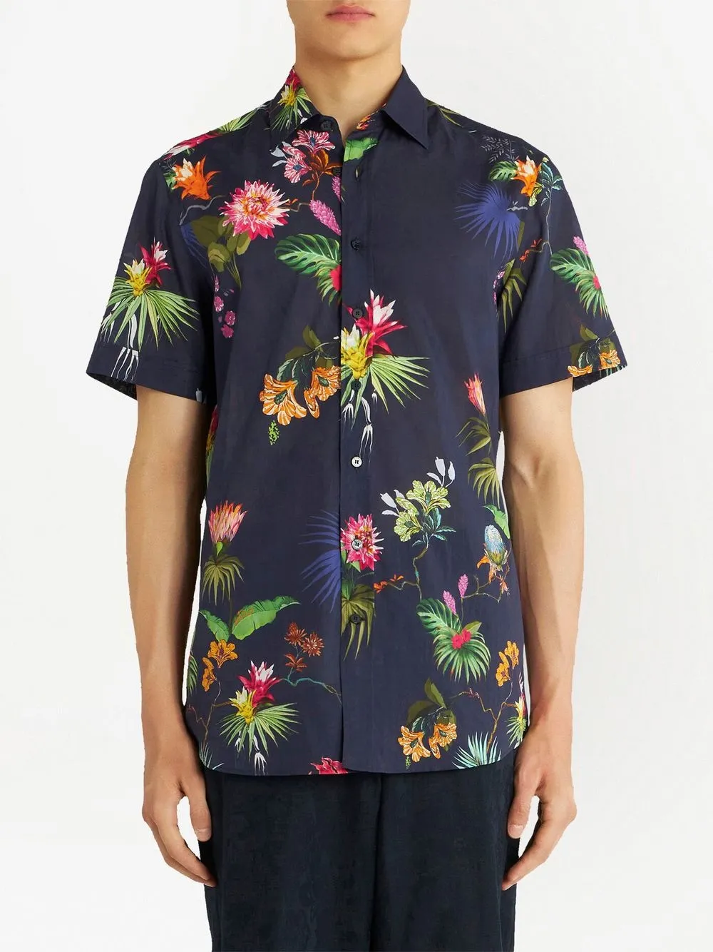 ETRO Overhemd met bloemenprint - Blauw