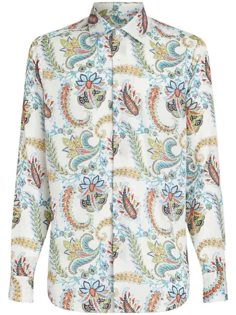 paisley-print shirt
