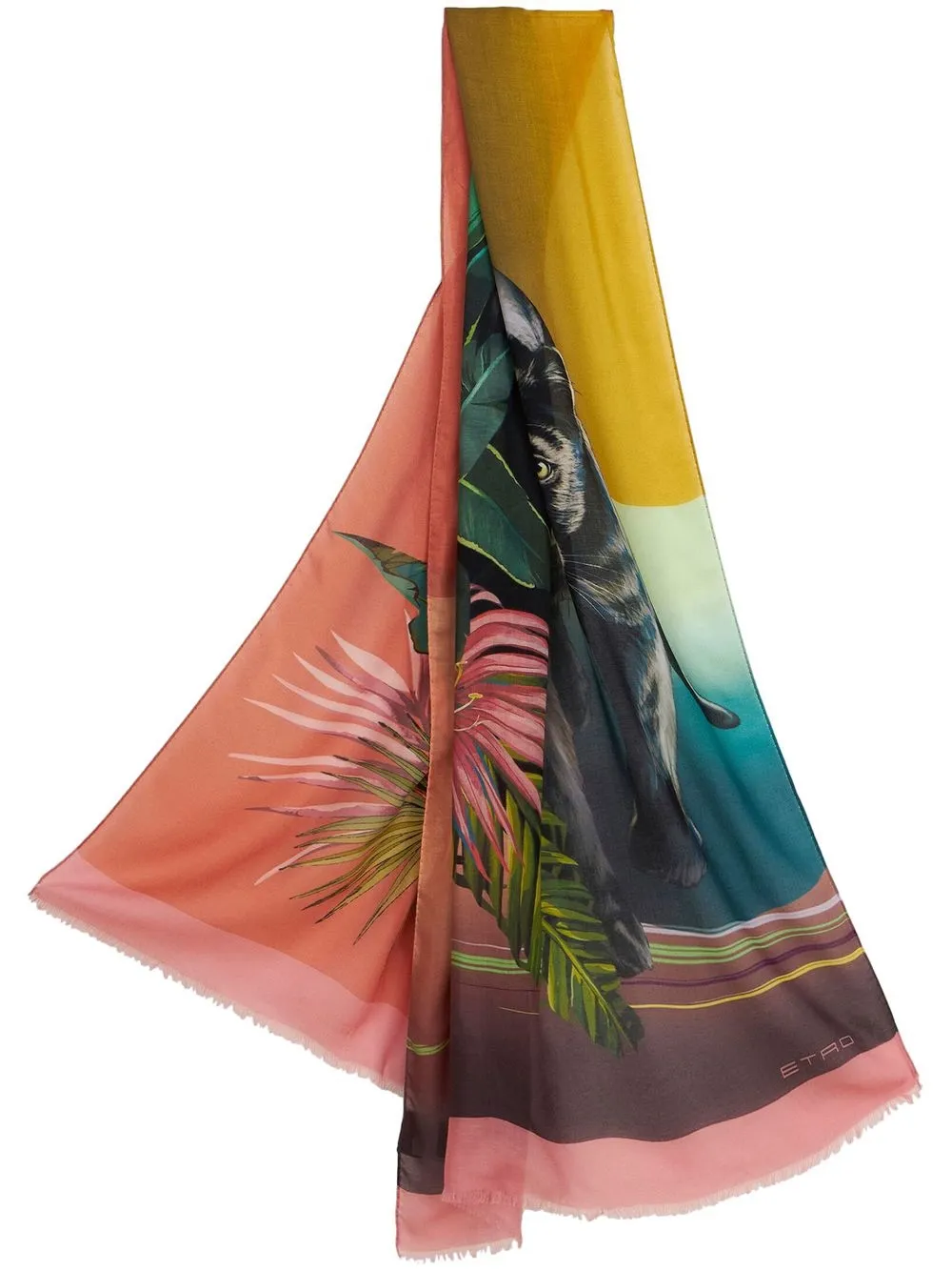 Shop Etro Graphic-print Scarf In Rosa