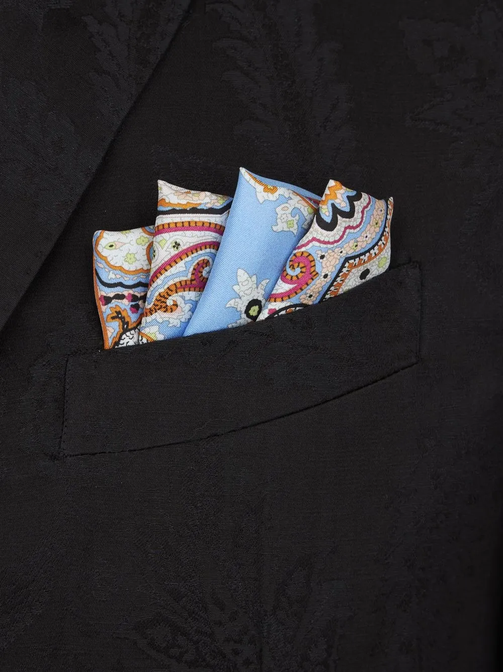 Shop Etro Paisley-print Pocket Square In Blue