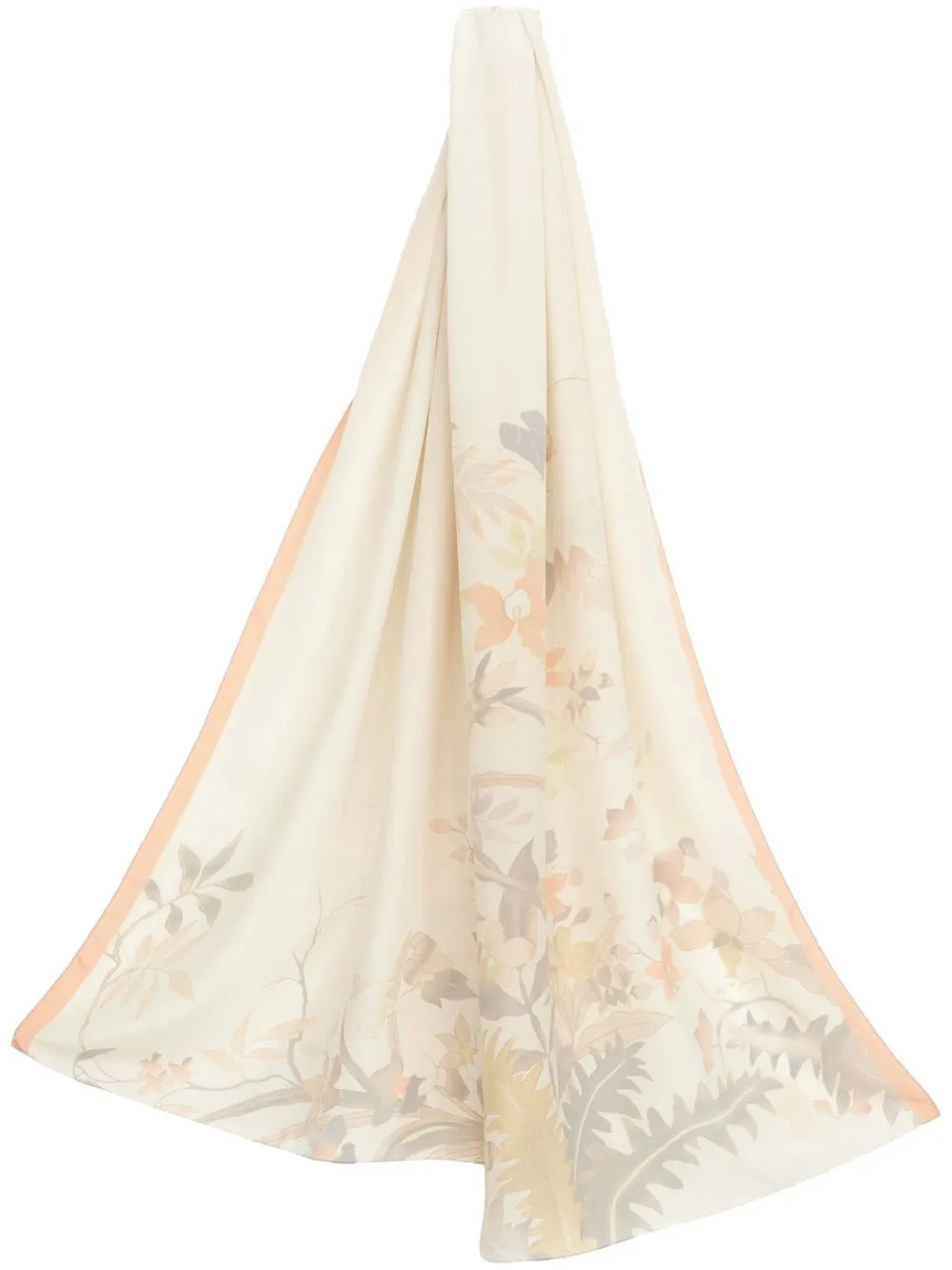 

ETRO floral-print detail scarf - Neutrals