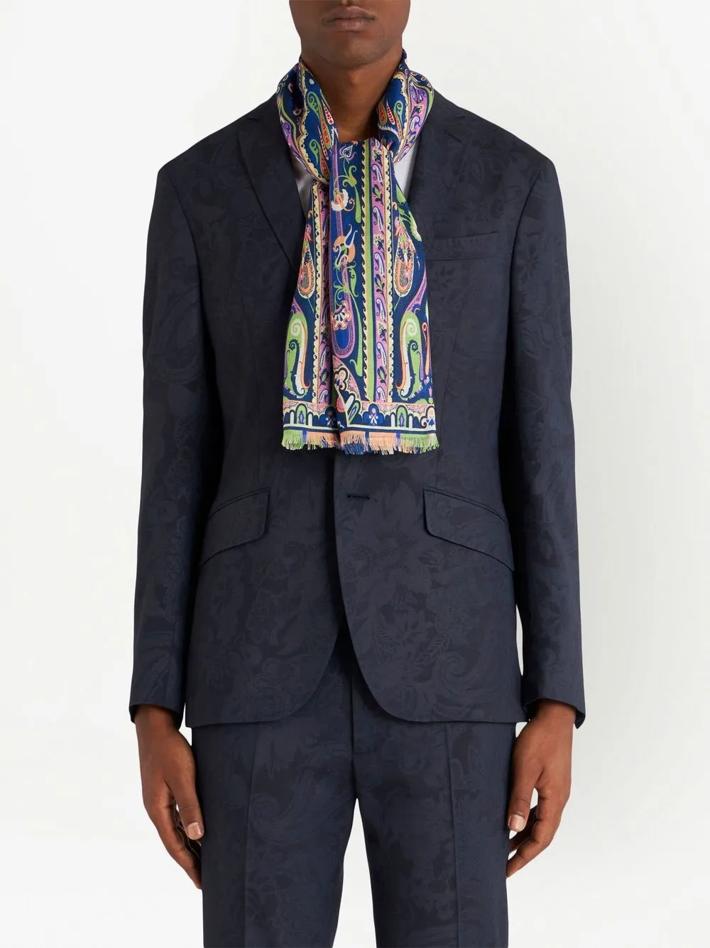 ETRO Fijngebreide sjaal - Blauw